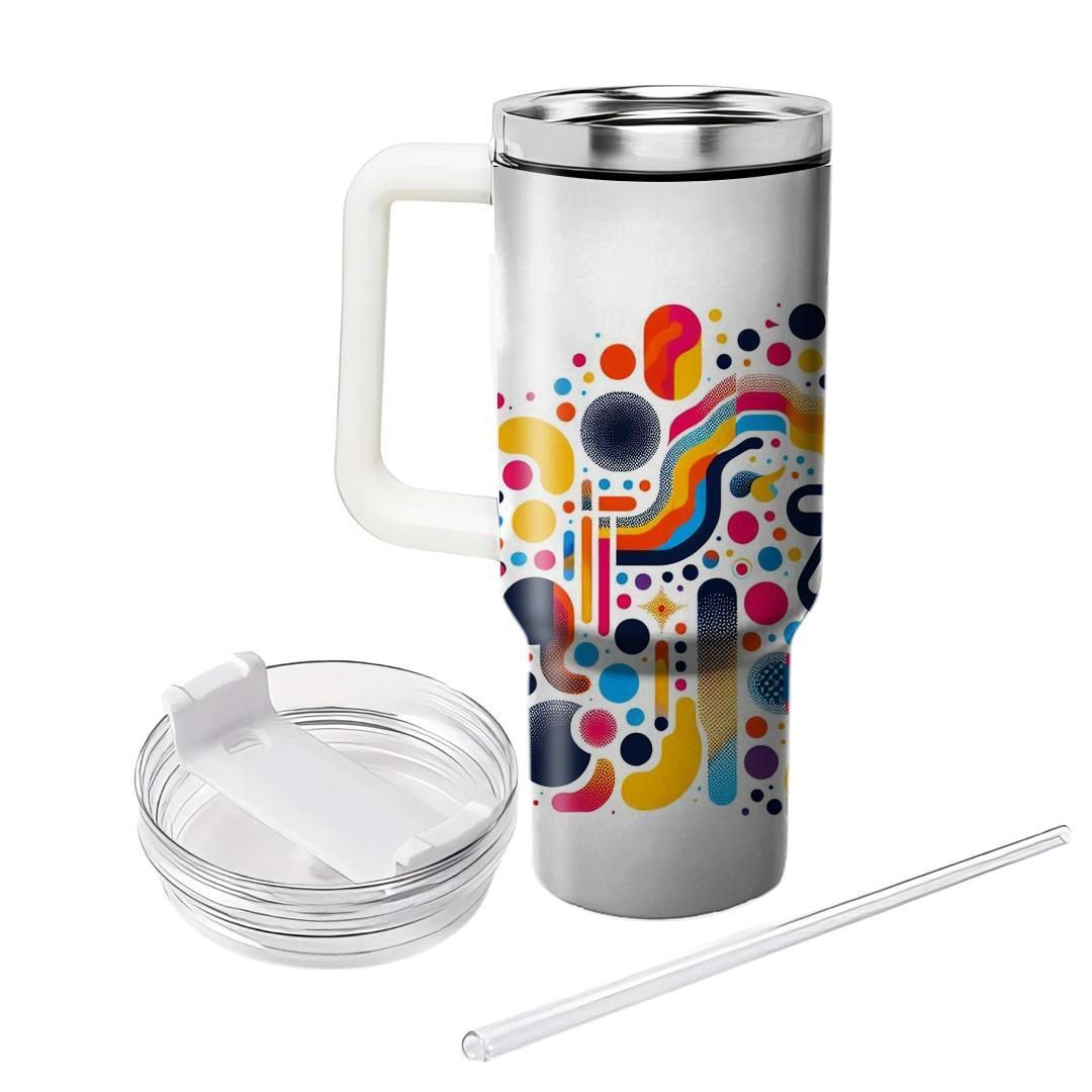 Retro Funky Dots  Travel Tumblers