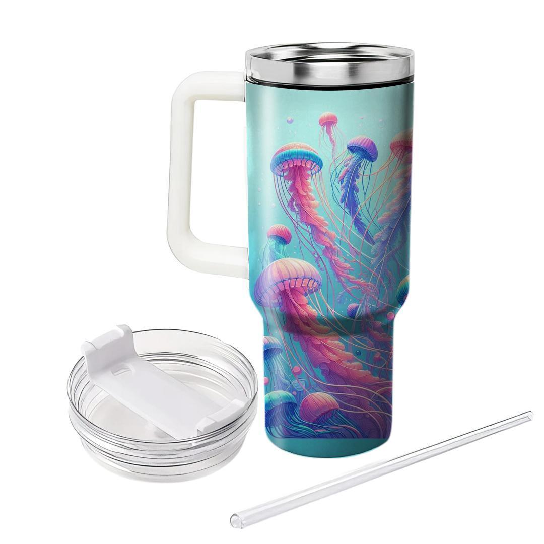 Colorful Jellyfish Dance  Travel Tumblers
