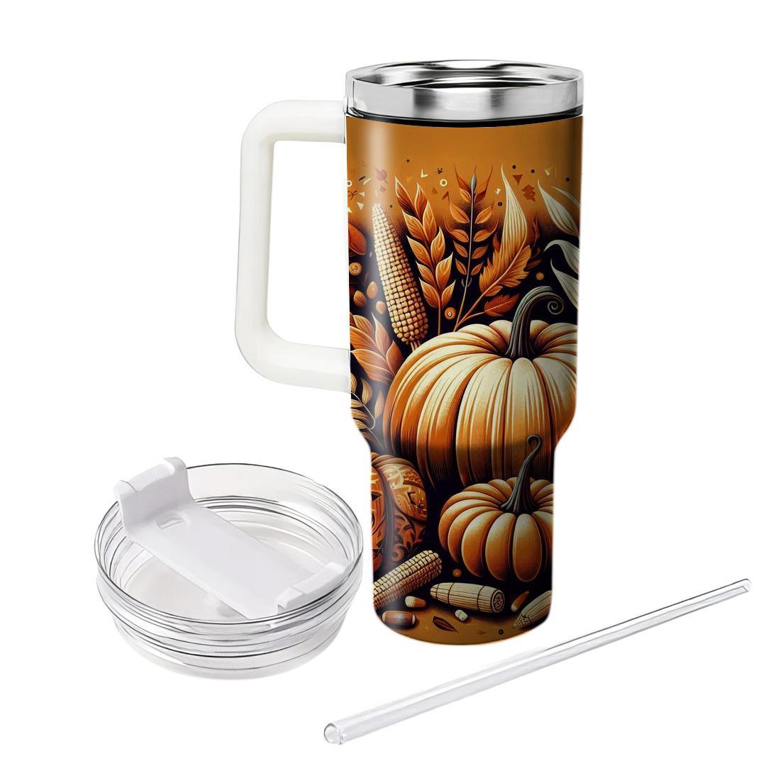 Golden Harvest Celebration  Tumbler Cups