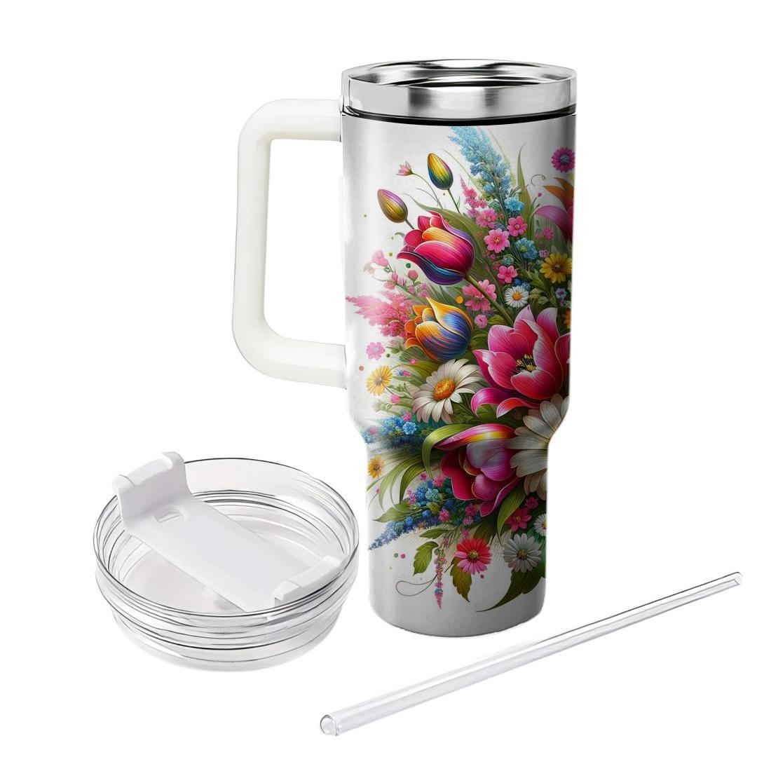 Spring Celebration Bouquet  Tumbler Cups