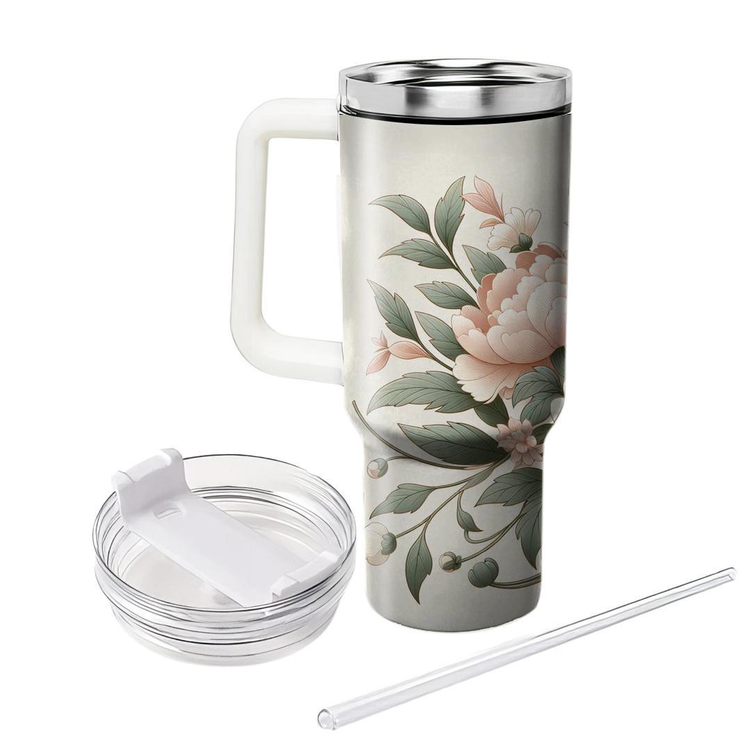 Blushing Peony Paradise  Unique Tumblers