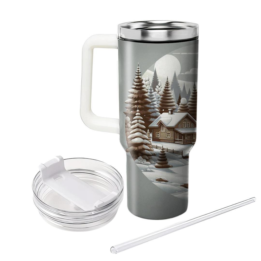 Winter Snowbound Retreat  Tumbler Cups