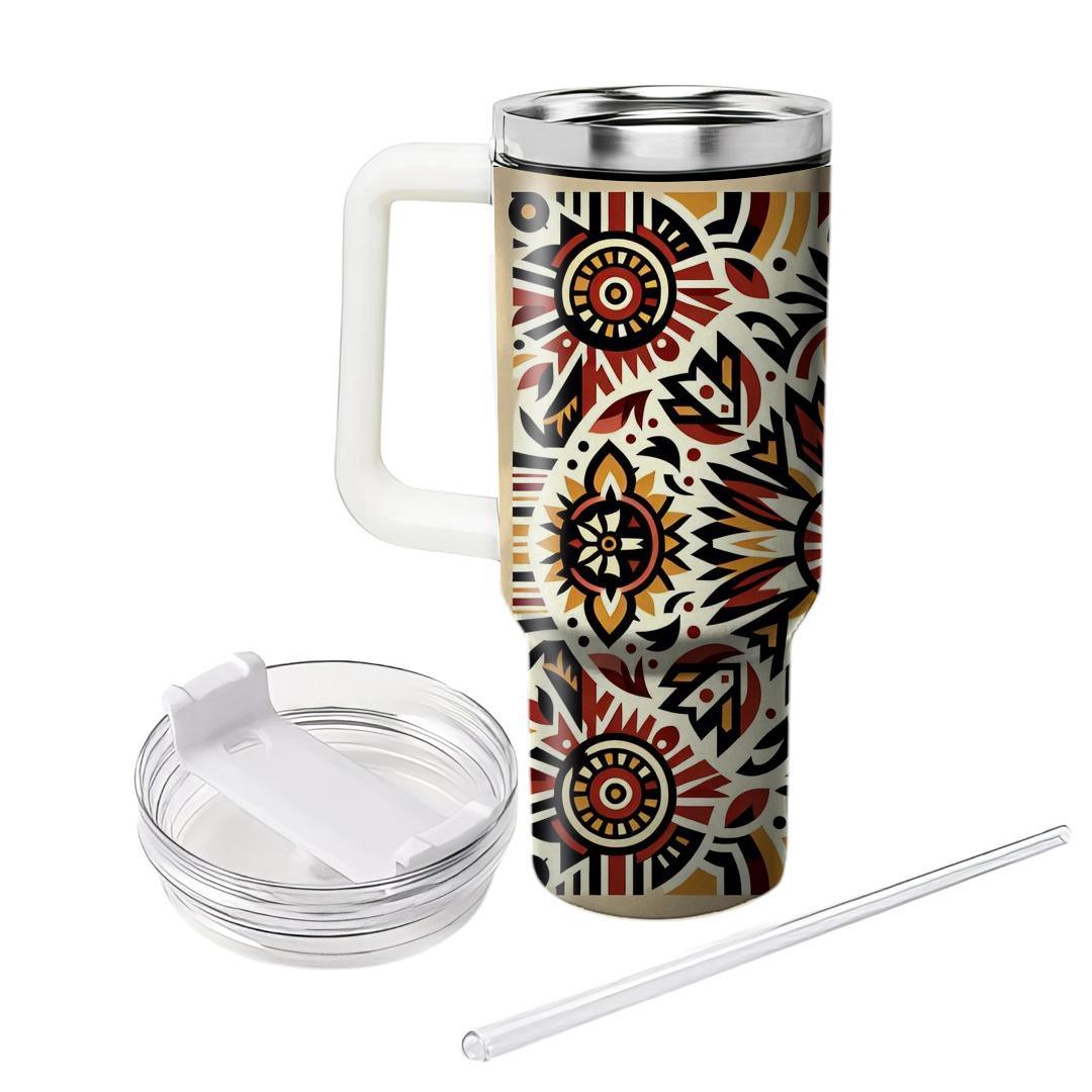 Tribal Sun Ray  Travel Tumblers