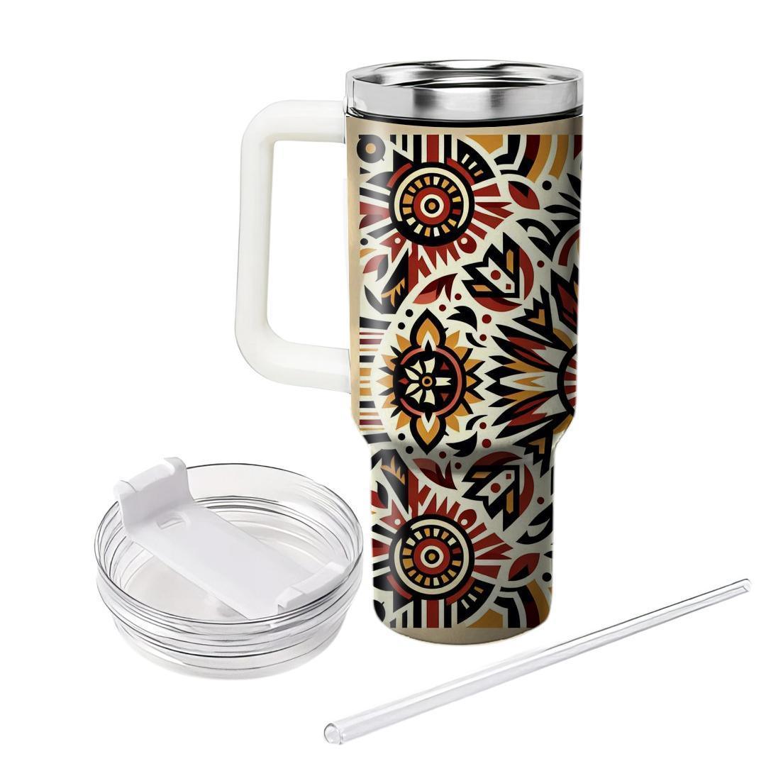 Tribal Sun Ray  Travel Tumblers