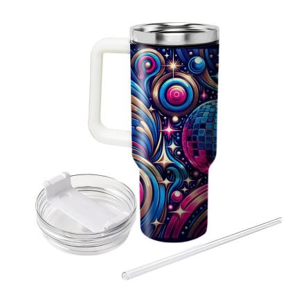 Cosmic Disco Delight  Travel Tumblers