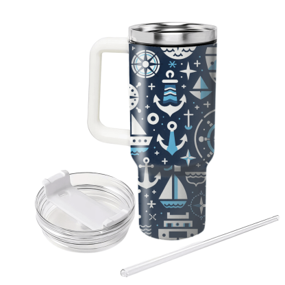 Charming Nautical Theme  Custom Tumblers