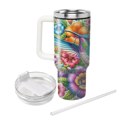 Enchanting Hummingbird Garden  Tumblers With Lids