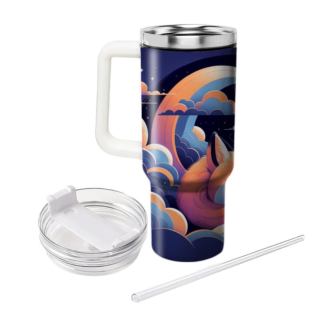 Dreamy Night Fox  Tumblers With Lids