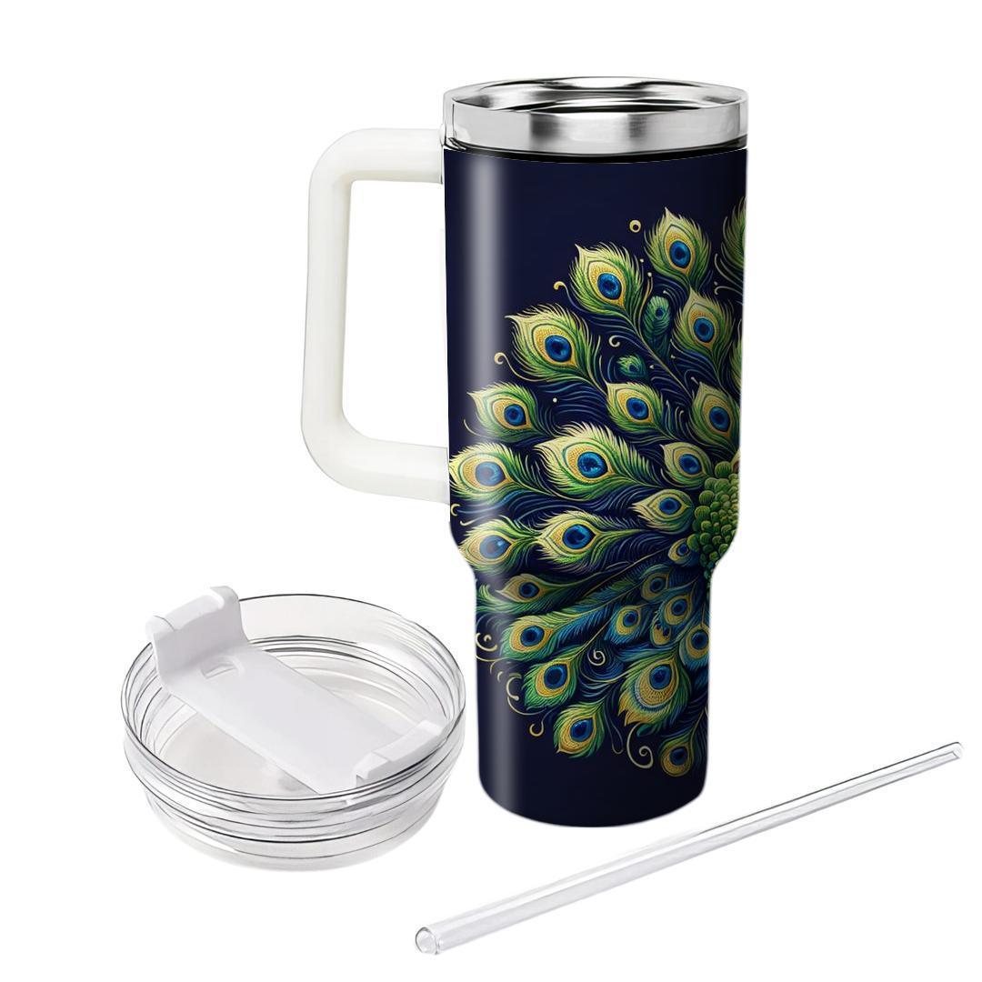 Enchanting Peacock Splendor  Tumblers With Lids