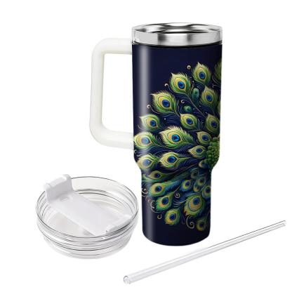Enchanting Peacock Splendor  Tumblers With Lids
