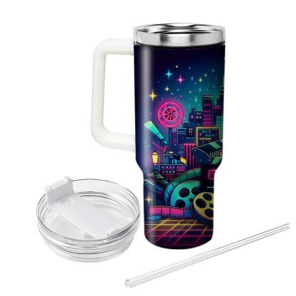 Cinematic Neon Lights  Personalized Tumblers