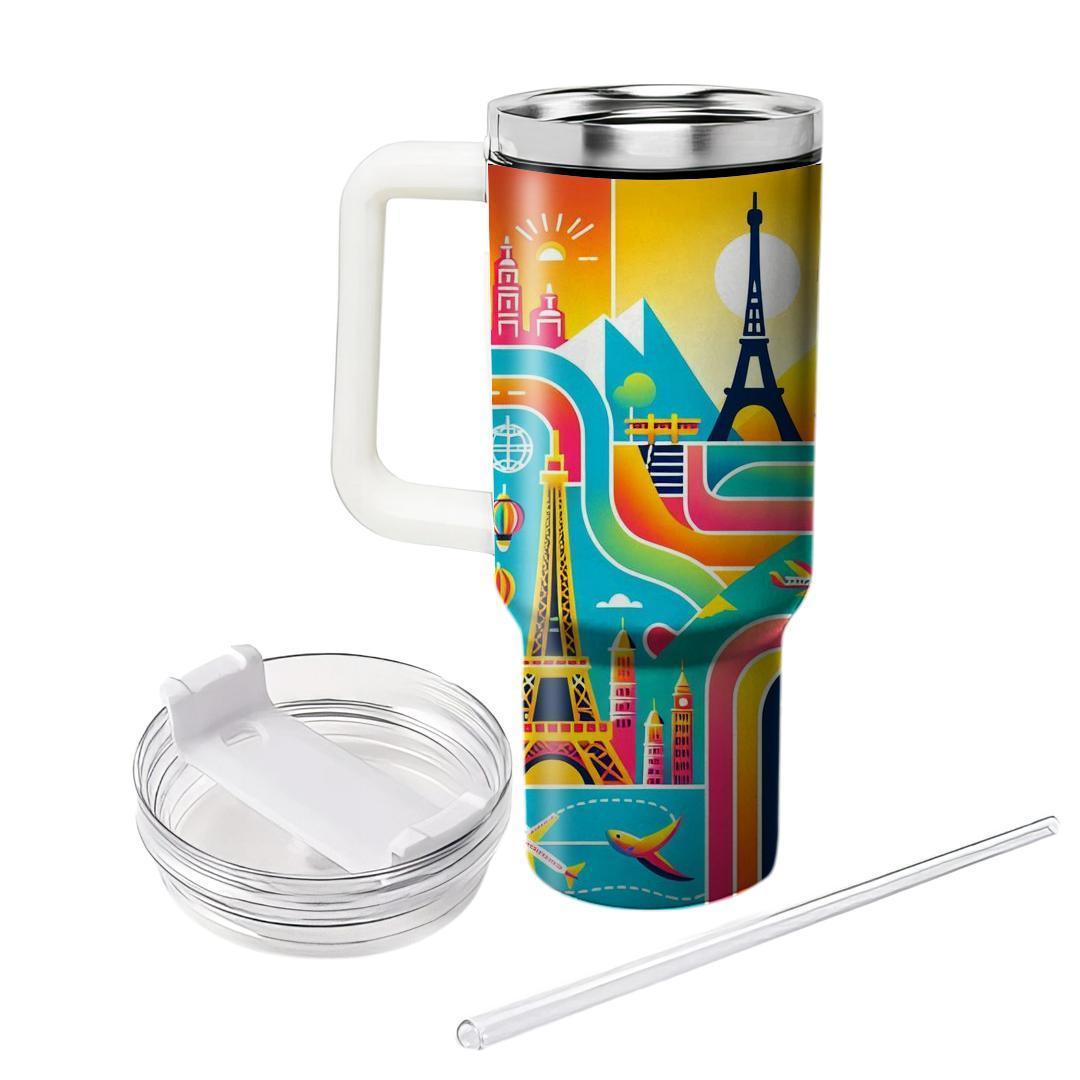 Colorful Journeys - Travel Appreciation Day  Tumblers With Lids