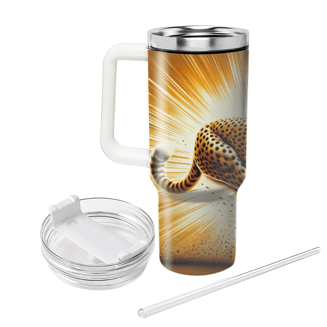 Energetic Cheetah Sprint  Tumbler Cups