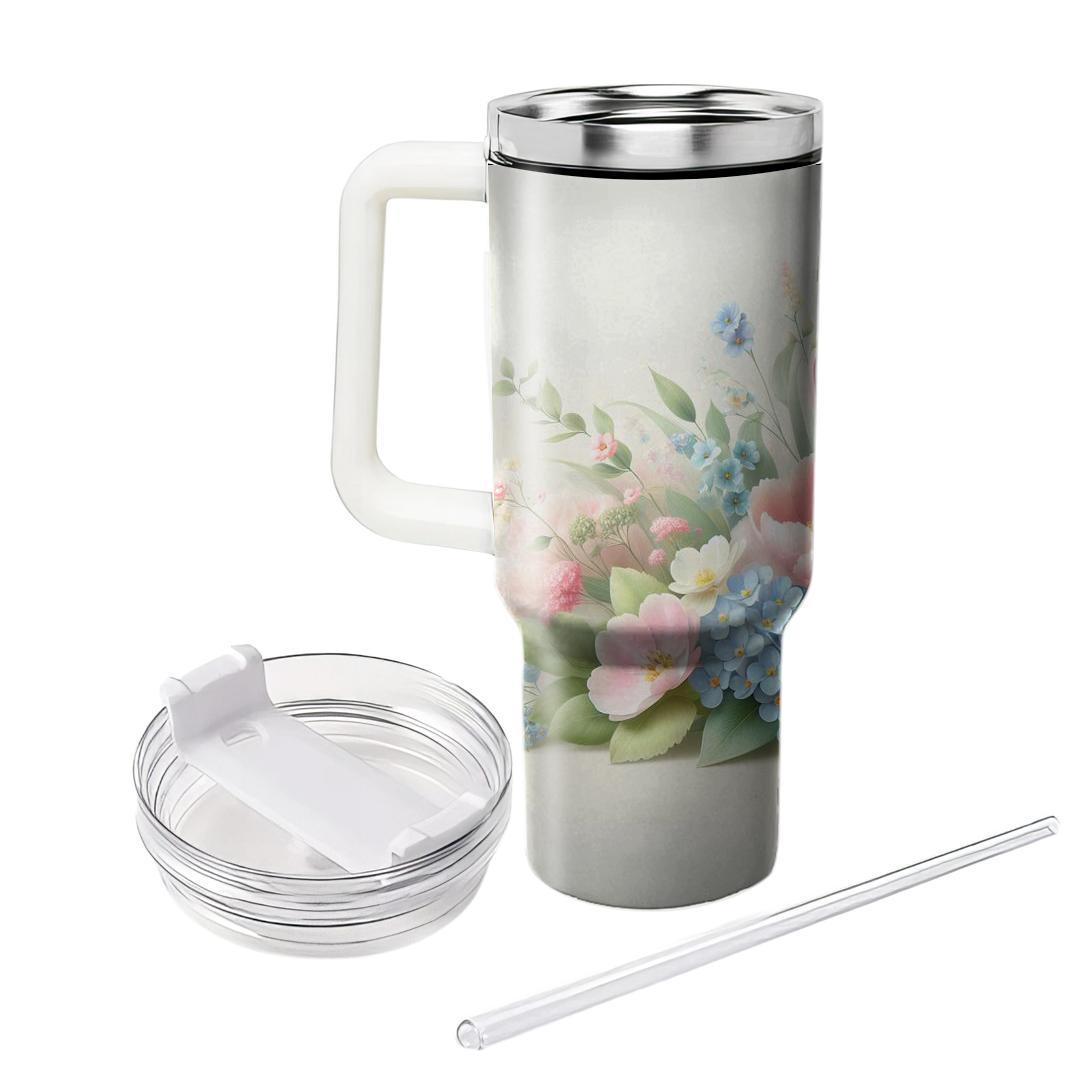 Pastel Floral Harmony  Tumbler Cups