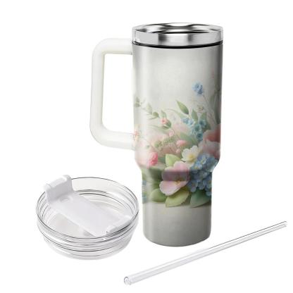 Pastel Floral Harmony  Tumbler Cups