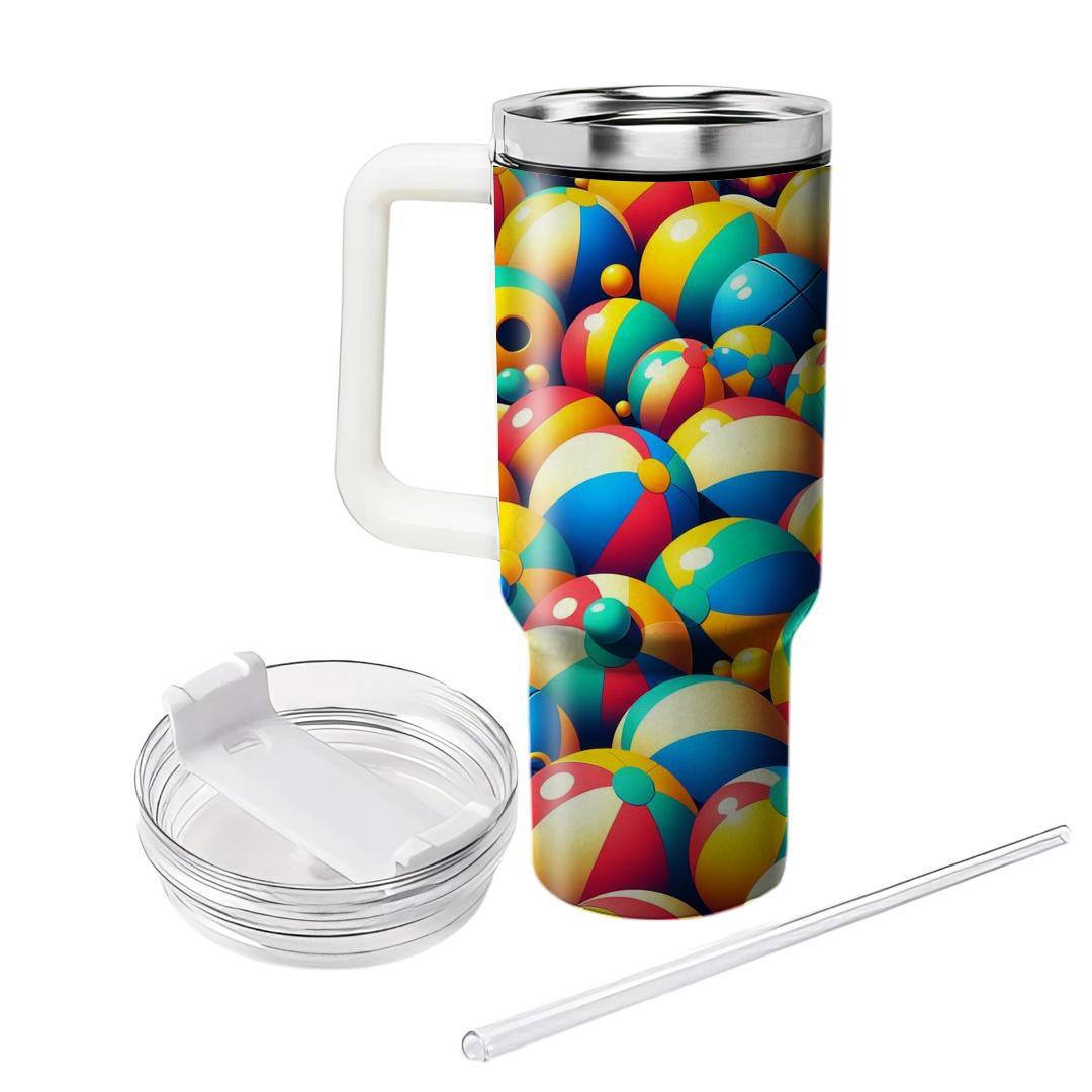 Cheerful Beach Balls  Unique Tumblers