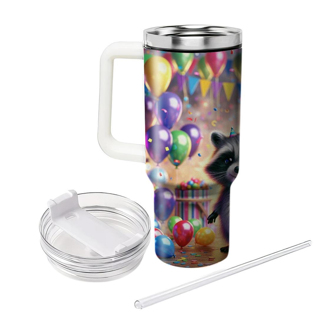 Funky Raccoon Party  Travel Tumblers