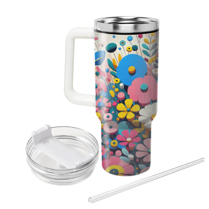 Whimsical Wildflowers  Tumbler Cups