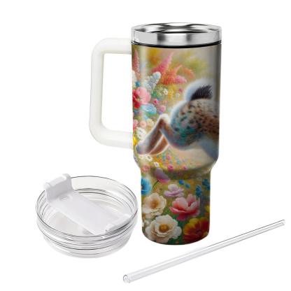 Energetic Rabbit Leap  Tumblers With Lids