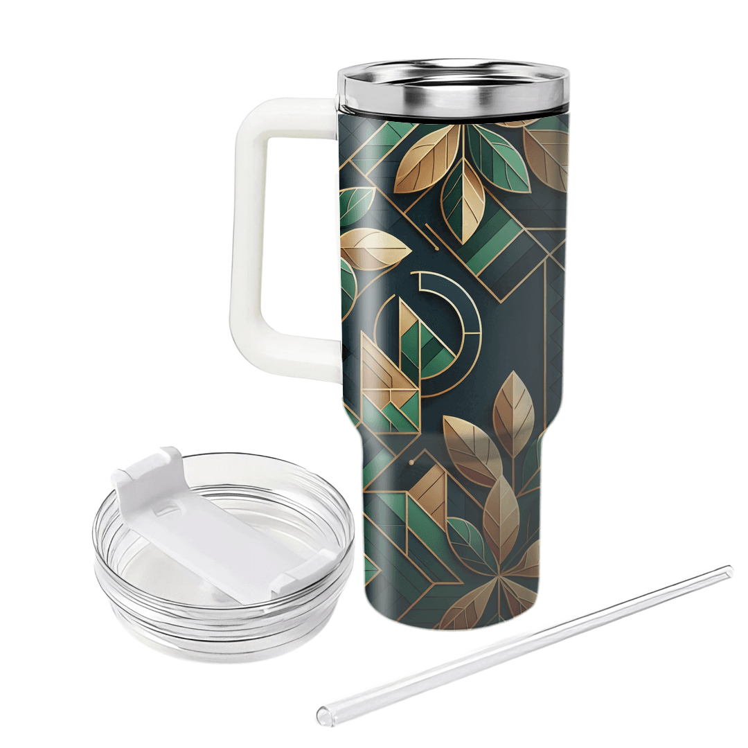 Geometric Leaf Arrangement  Custom Tumblers