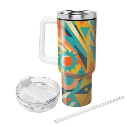 Retro Triangle Explosion  Custom Tumblers