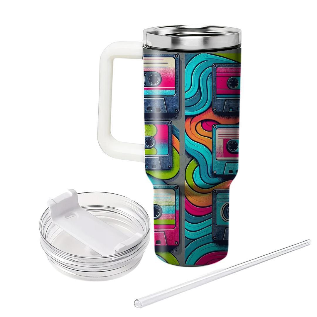Retro Tape Wave  Personalized Tumblers