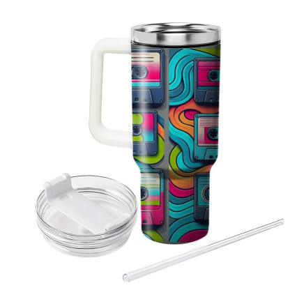 Retro Tape Wave  Personalized Tumblers