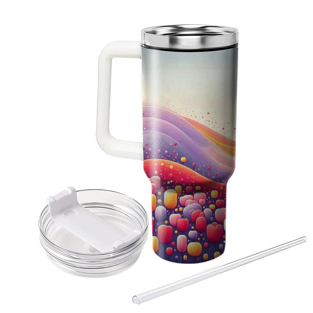 Blooming Tulip Fields  Unique Tumblers