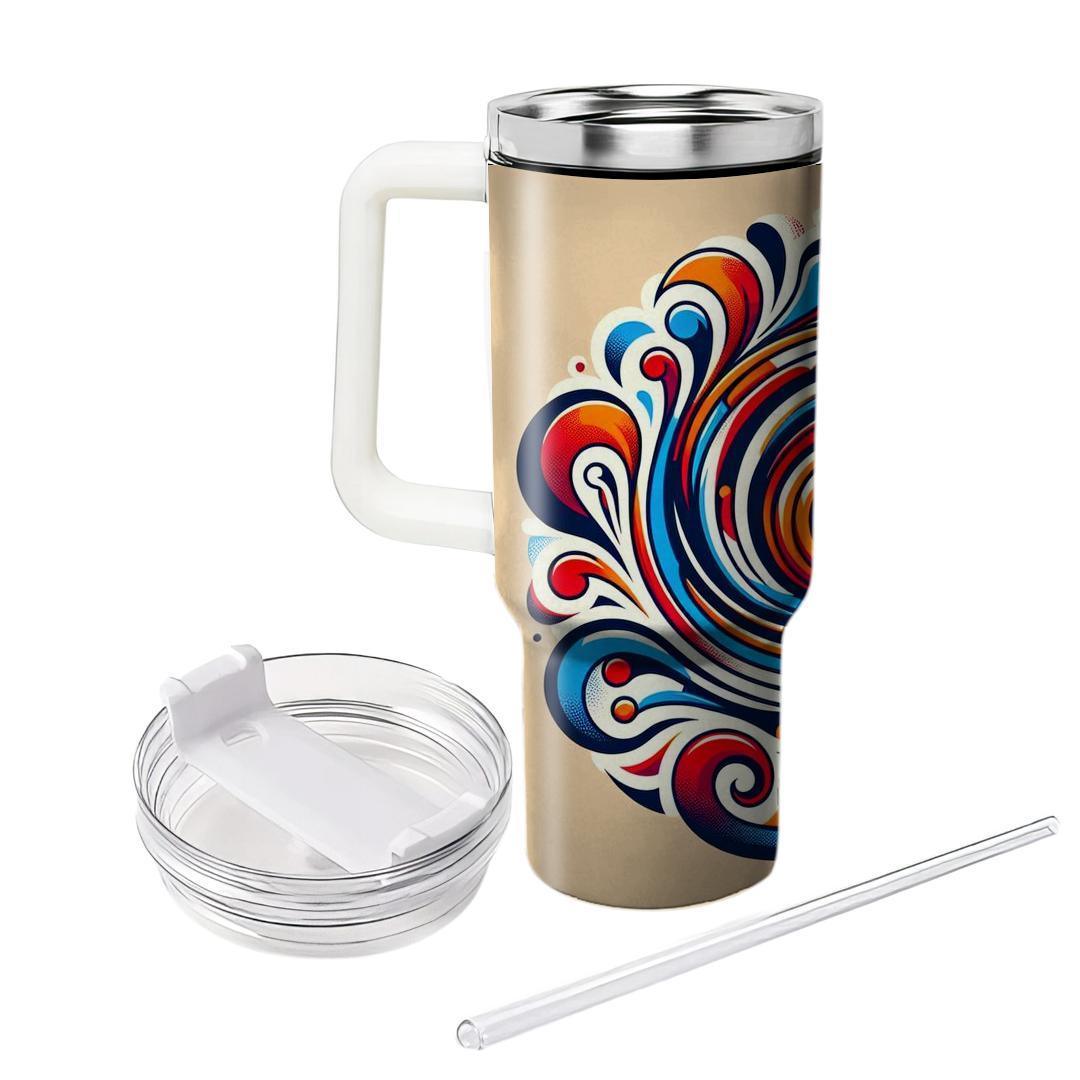 Radiant Color Spiral  Travel Tumblers