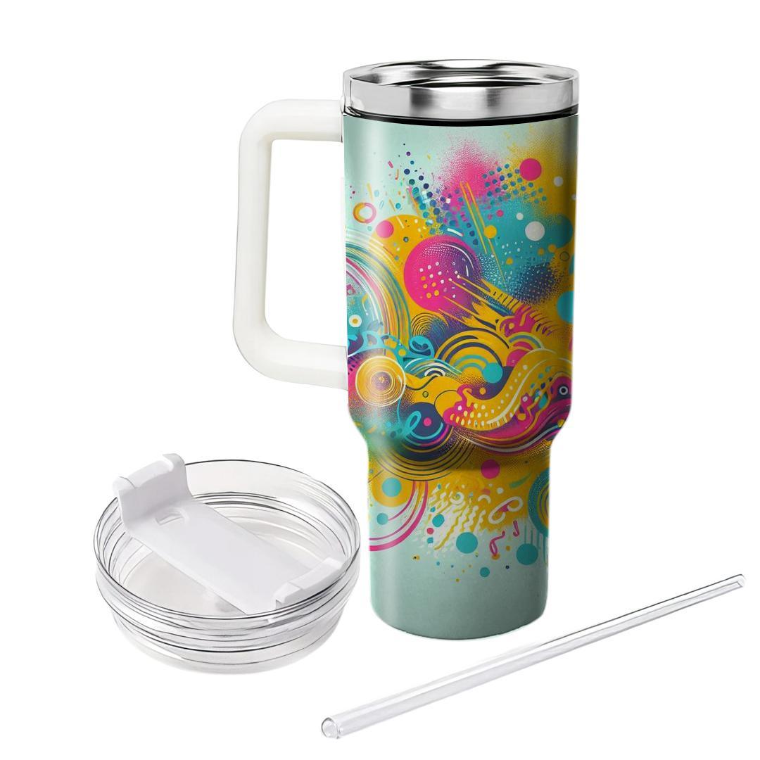 Funky Color Splash  Personalized Tumblers