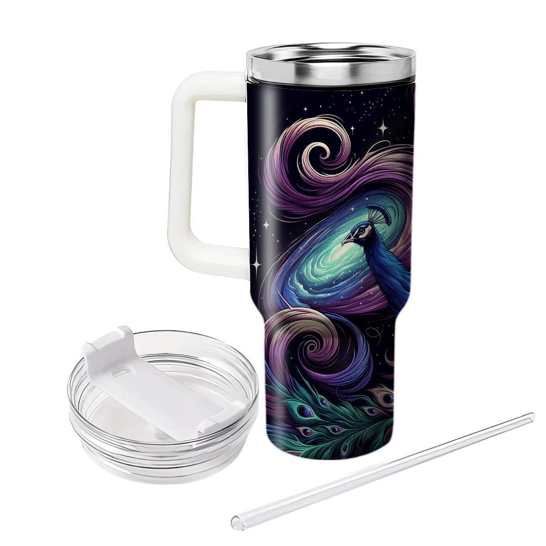 Galactic Peacock Splendor  Personalized Tumblers