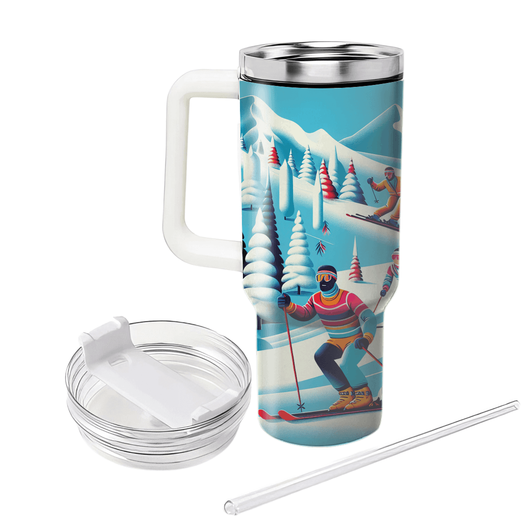 Retro Ski Adventure  Tumbler Cups
