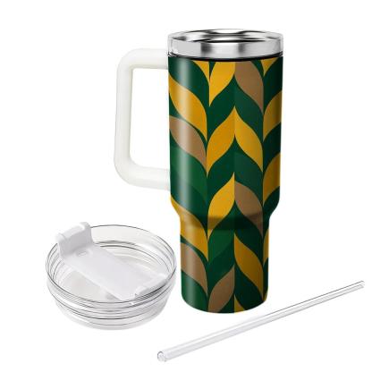 Geometric Leaf Cascade Unique Tumblers