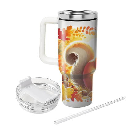 Cheerful Squirrel Gathering  Tumblers With Lids