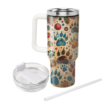Funky Bear Paw Prints  Tumbler Cups