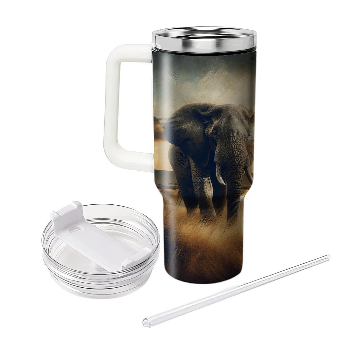 Wildlife Safari Elephant  Travel Tumblers
