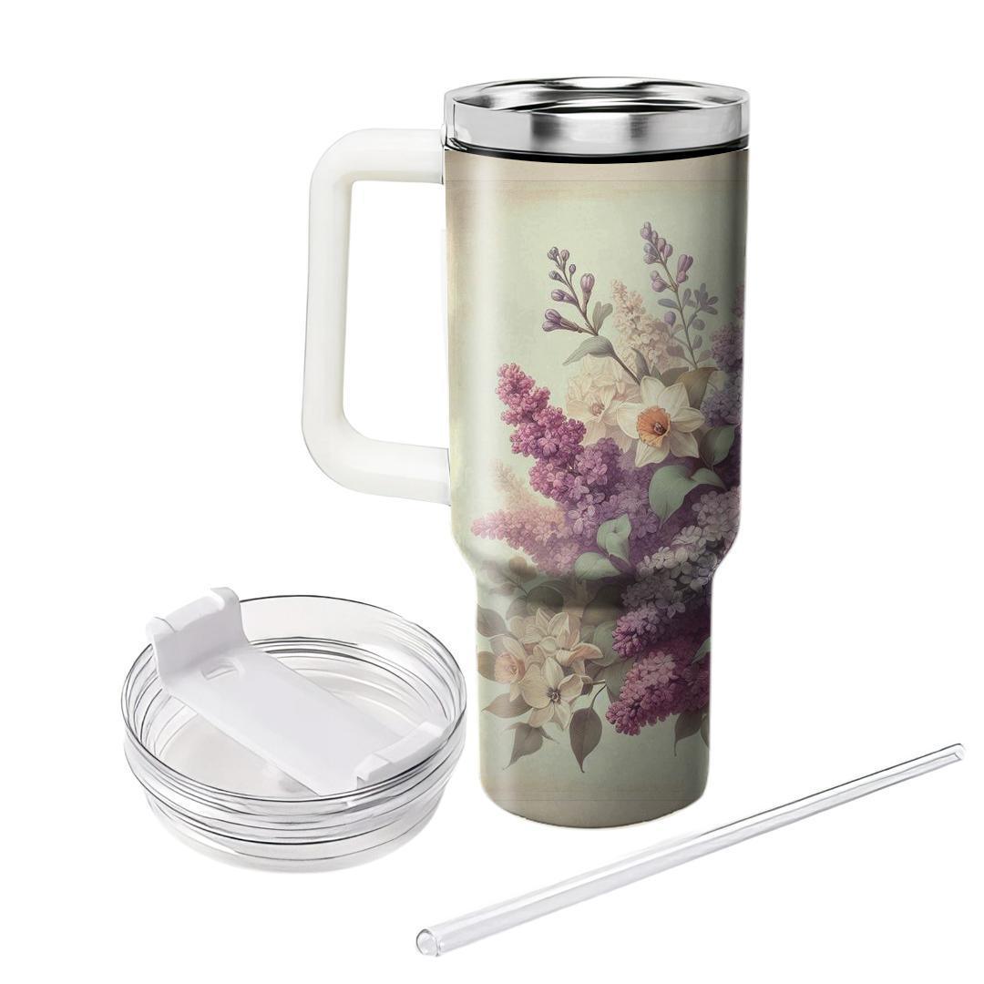 Timeless Vintage Floral  Tumbler Cups