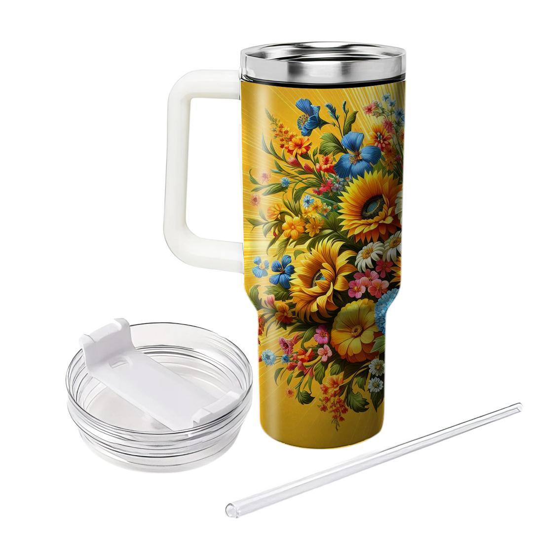 Sunshine Flower Burst  Tumblers For Gifts