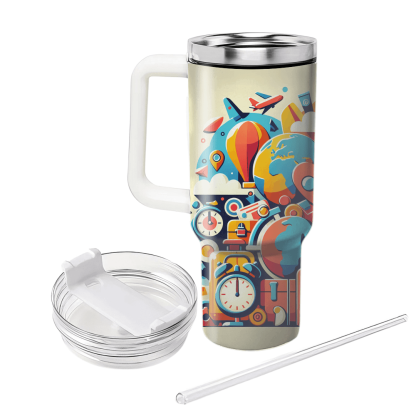 Retro Travel  Tumbler Cups