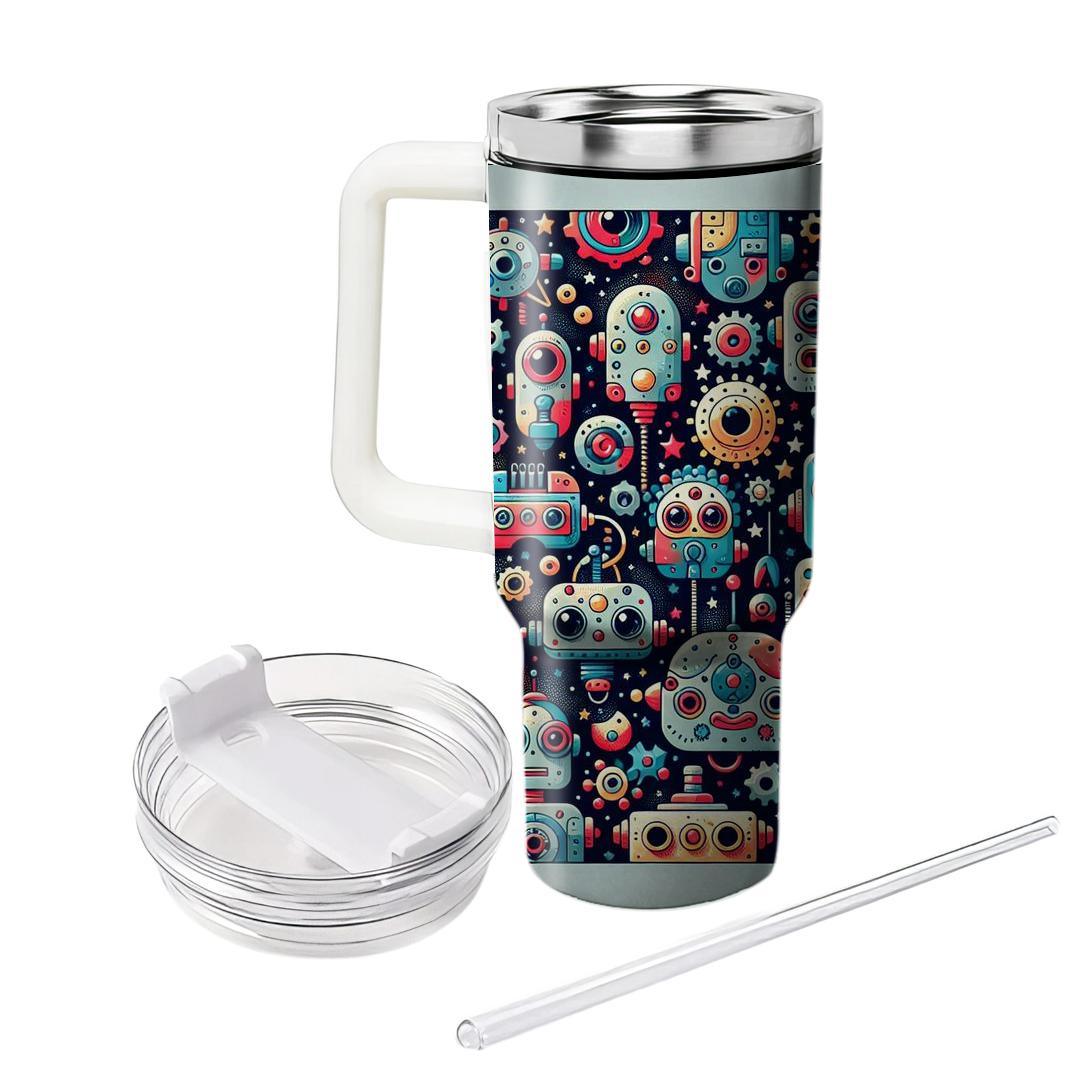 Quirky Robot Friends  Travel Tumblers