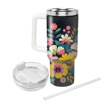 Chic Neon Floral  Tumblers For Gifts