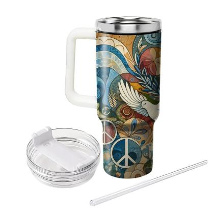 Global Harmony - World Peace Day  Tumblers With Lids