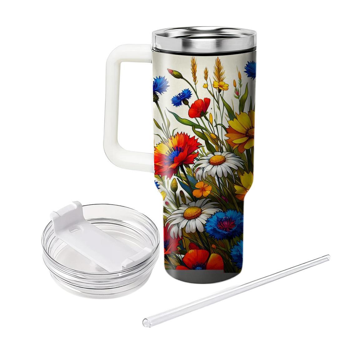 Sunny Summer Meadow  Travel Tumblers