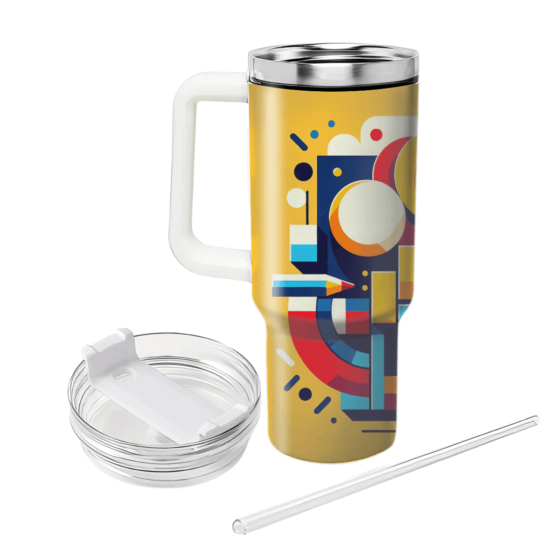 70s Color Block Madness Travel Tumblers