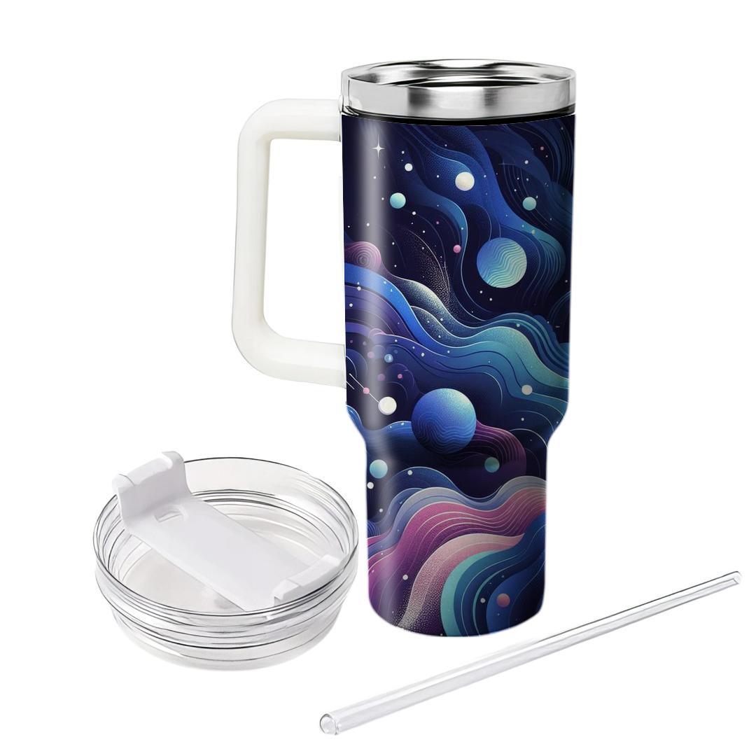 Galactic Retro Waves  Unique Tumblers