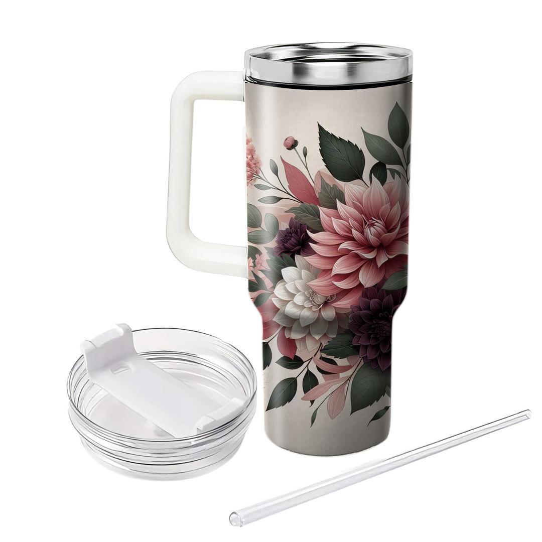Romantic Dahlia Dream  Insulated Tumblers