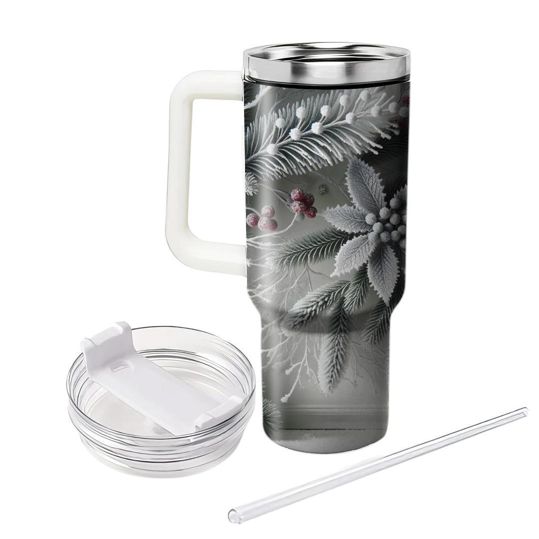 Frosted Evergreen Elegance  Tumbler Cups