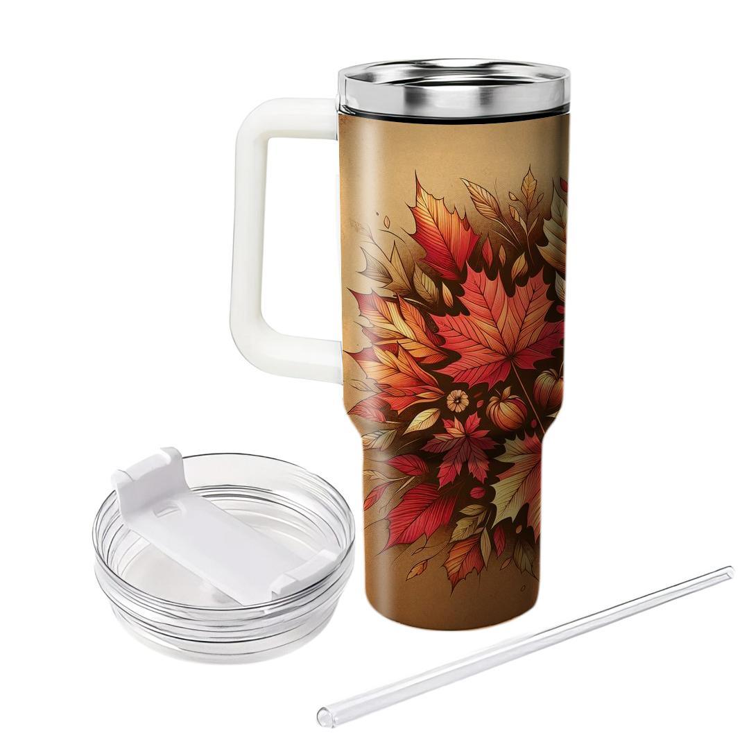 Autumn Maple Harvest  Tumbler Cups