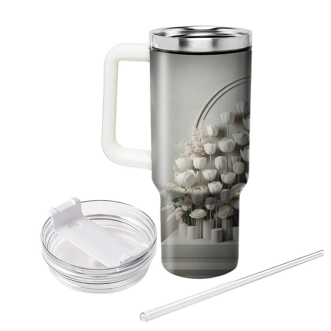 Ivory Tulip Grace  Tumbler Cups