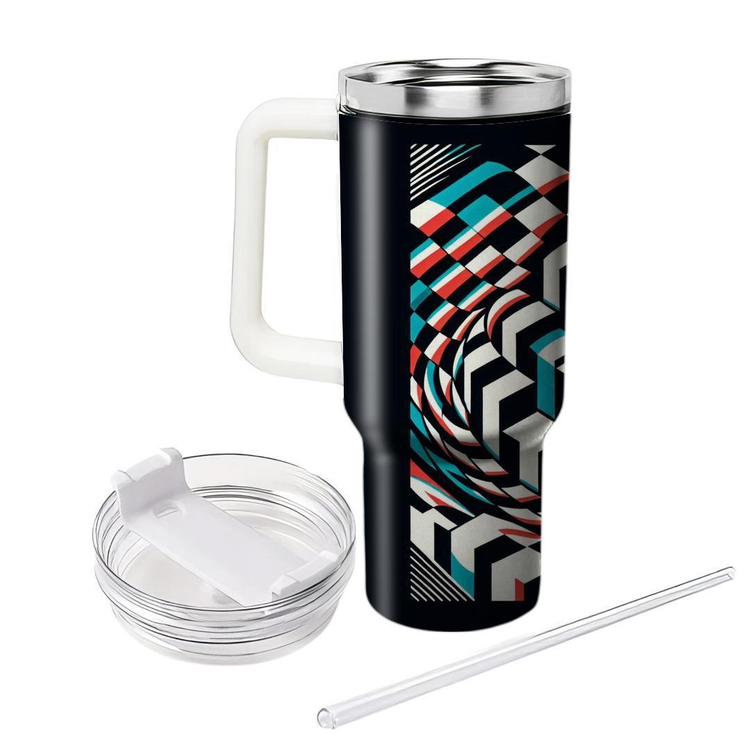 Retro Checkerboard Illusion  Tumblers For Gifts